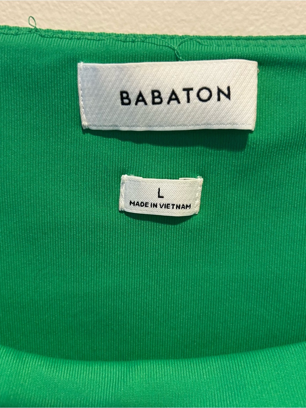 Babaton Aritzia Bodysuit Bright Green Long-Sleeve Square Neck Thong Stretch - Picture 2 of 5